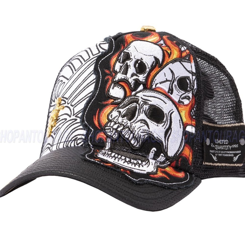 Red Monkey Fire Skull Black RM1476 New Limited Edition Unisex Trucker Hat Cap